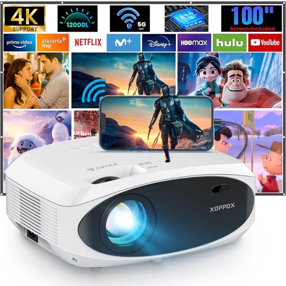 HD Projector with WiFi and Bluetooth 1080P - Picture 2 of 7